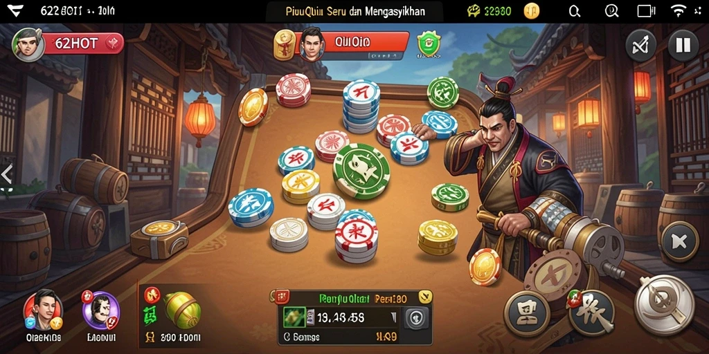 Tampilan gameplay <strong>QiuQiu</strong> yang menyenangkan dan interaktif.