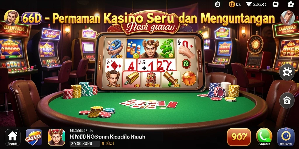 Tangkapan layar dari gameplay seru 66D di permainan Kasino.