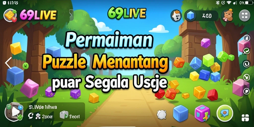Tampilan gameplay Puzzle seru dan menantang dalam 69LIVE.