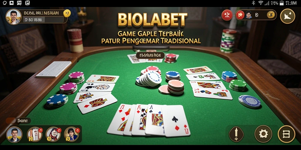 Tampilan gameplay Gaple yang menarik dan interaktif di BIOLABET.
