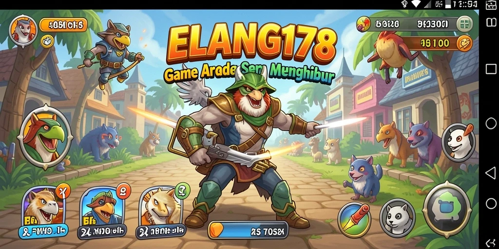 Tangkapan layar menampilkan aksi seru dalam ELANG178 dengan gameplay arcade yang dinamis.