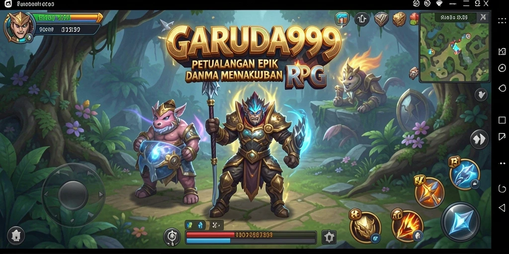 Tampilan gameplay epik dari GARUDA999 dengan karakter dan lingkungan menakjubkan.