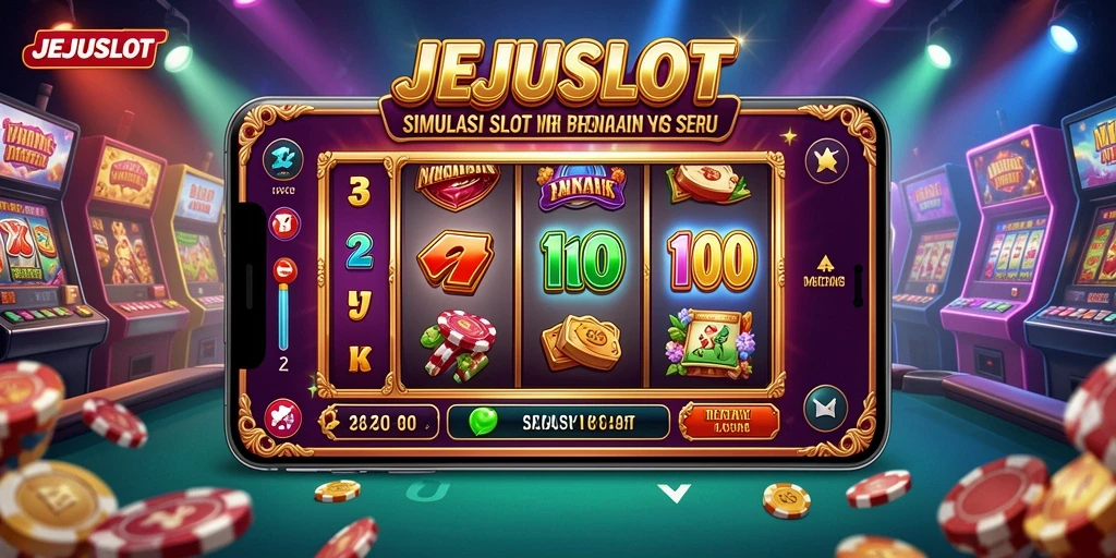 Screenshot utama JEJUSLOT yang menampilkan gameplay slot yang mendebarkan.