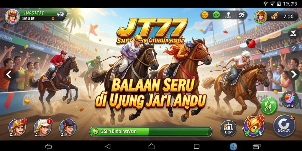 Screenshot dari gameplay JT777 menampilkan momen balapan yang mendebarkan.