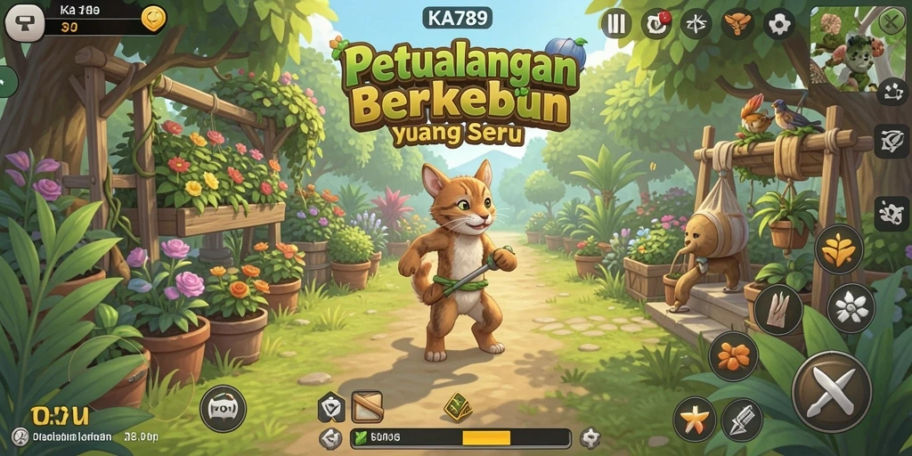 Tampilan gameplay KA789 dengan pertanian yang indah.
