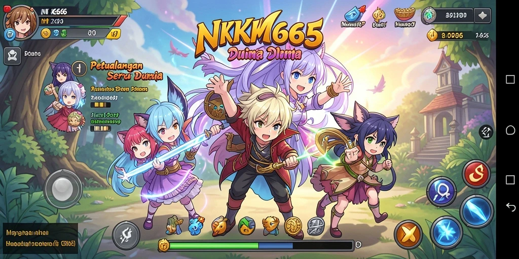 Gameplay NK666 dengan karakter anime yang mengesankan.