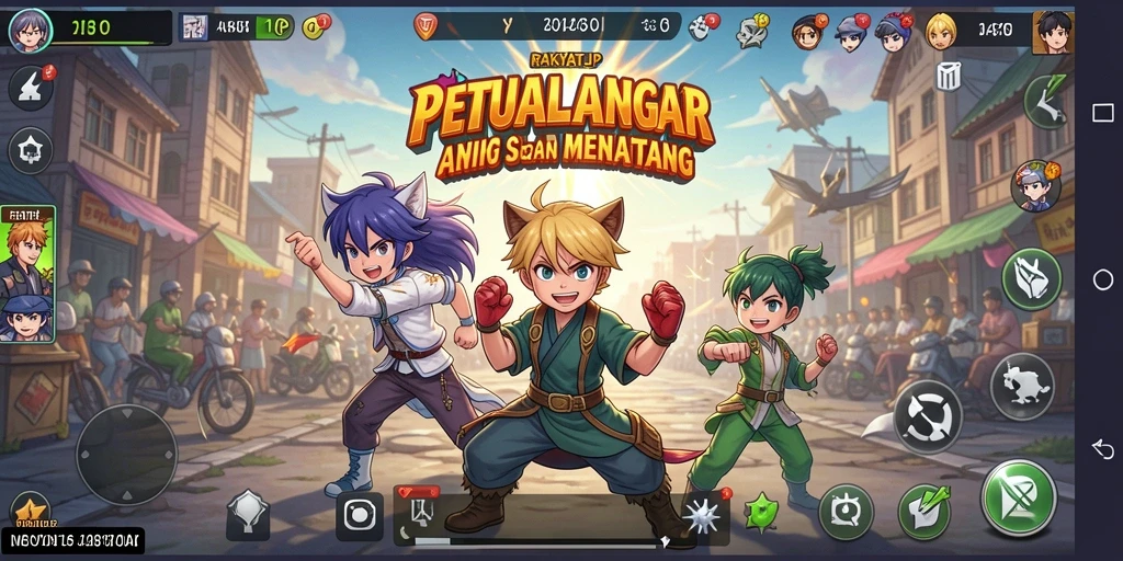 Tampilan gameplay RAKYATJP yang seru dengan visual anime yang indah.