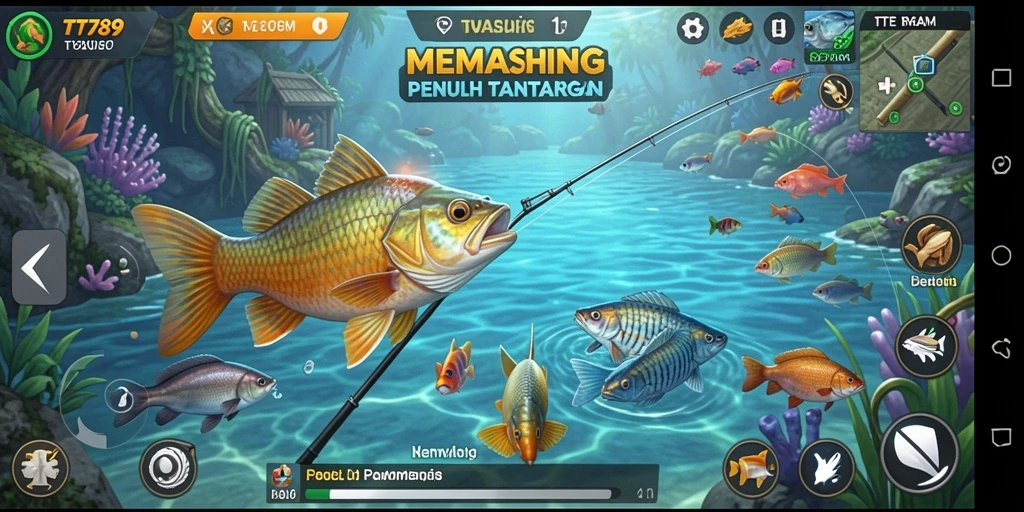 Tampilan screenshot utama TT789 menampilkan pengalaman memancing yang mendebarkan.
